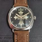 Best Quality Replica Panerai Radiomir Carved Case Black Dial Watch 45MM